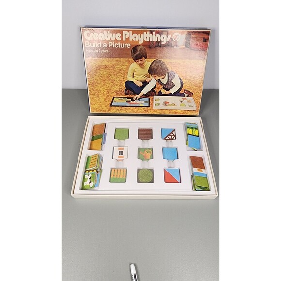 Creative Playthings Build A Picture Vintage 1972 Made In West Germany Complete! - Picture 12 of 12